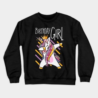 Unicorn Birthday Girl Gift Crewneck Sweatshirt